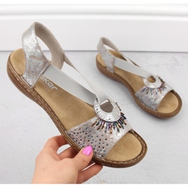 Cómodas sandalias metalizadas Rieker W RKR673 1