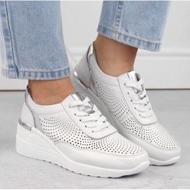 Zapatos cuña S.Barski W LR725 OLI254A blanco 3