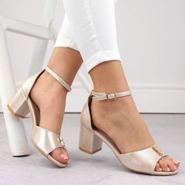 Sandalias tacón Vinceza W JAN306 dorado 1