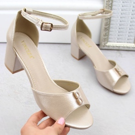 Sandalias tacón Vinceza W JAN306 dorado 4