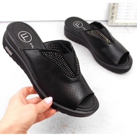 Filippo W PAW536 mules con cuña de piel negra negro 1
