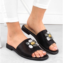 Chanclas con pedrería S.Barski W OLI262A, negro 2
