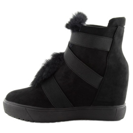 Deportivas con pelo negro 3123 negro 1 Deportivas con pelo negro 3123 negro 1