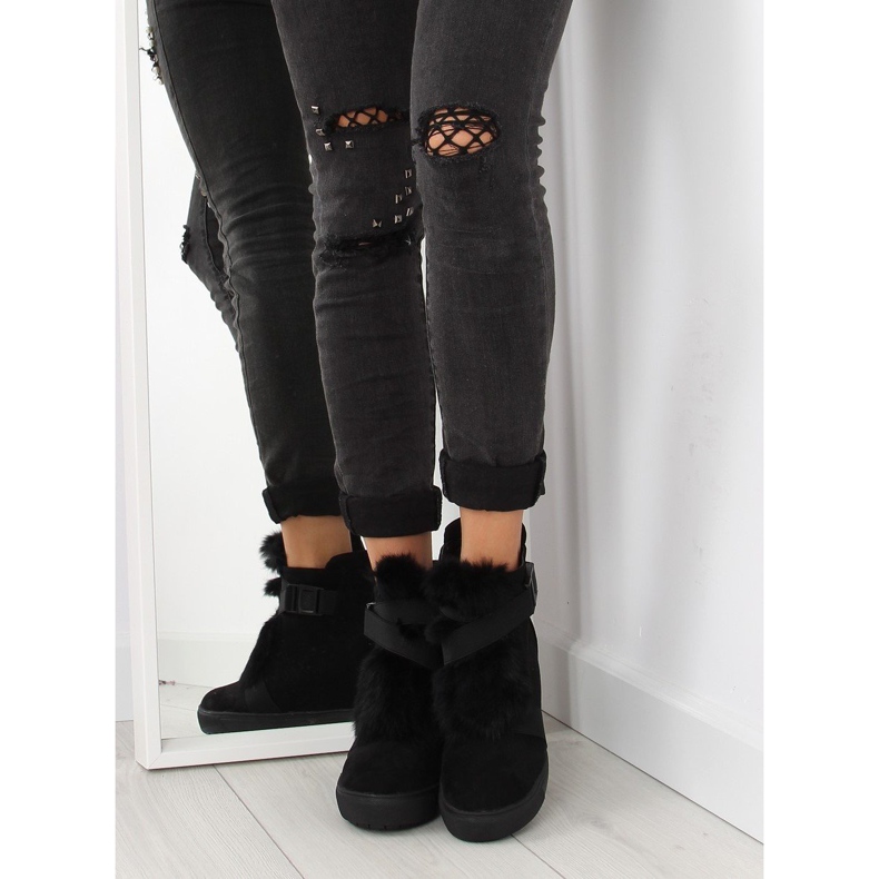 Deportivas con pelo negro 3123 negro 2