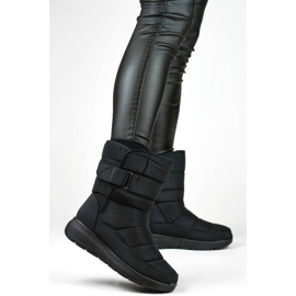 Botas de nieve aislantes con velcro para mujer, negro, 22T48B 3