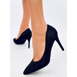 Tacones de noche beverly black negro 5