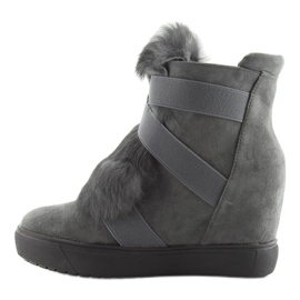Deportivas grises con pelo 3123 D. gris 2