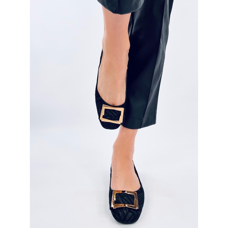 Ells Bailarinas con hebilla negra negro 1 Ells Bailarinas con hebilla negra negro 1