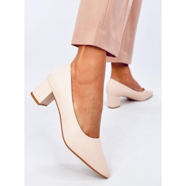 Zapatos de salón Crafts Apricot de tacón bajo beige 3