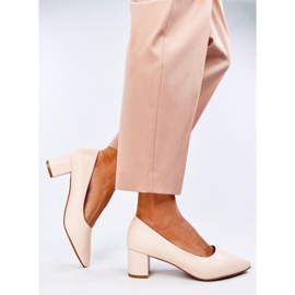 Zapatos de salón Crafts Apricot de tacón bajo beige 5