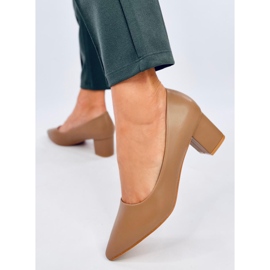 Zapatos de salón caqui de tacón bajo Crafts beige 3