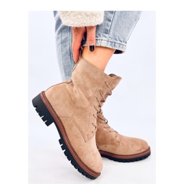 Botines cordones ante kaki beige 1 Botines cordones ante kaki beige 1