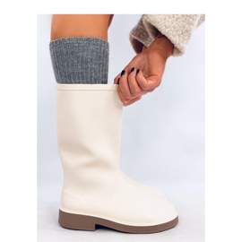 Chanclas de mujer blancas mate beige 1