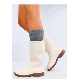 Chanclas de mujer blancas mate beige 2