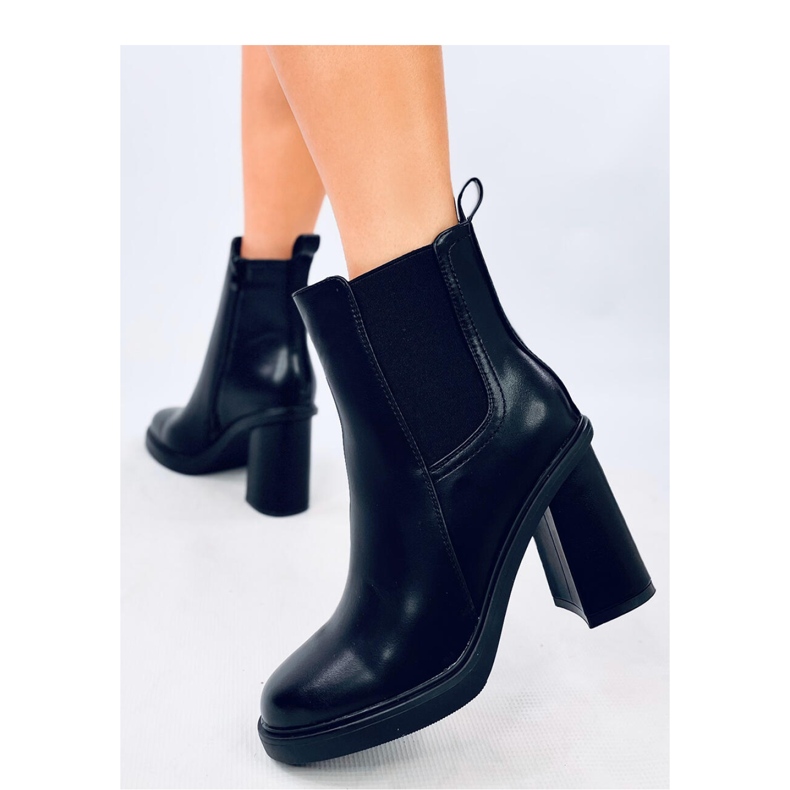 Botas Jodhpur con tacones altos negro 1