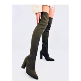 Mosqueteros elásticos tacón verde 1