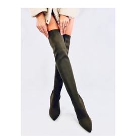 Mosqueteros elásticos tacón verde 2