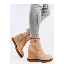 Botines cuña Rochelle caqui beige 3