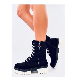 Botines de lona con protector Negro 2