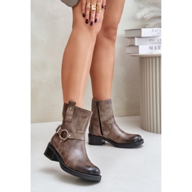 Botines Zazoo 60480 Marrón/Gris 1