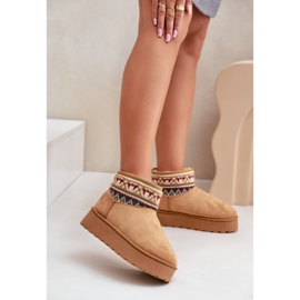 Modelo 20226-4B Botas de nieve camel marrón 1