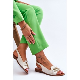 Step in style Sandalias Modelo Lewski Shoes 3230 Beige/Oro - Pisa con estilo 2