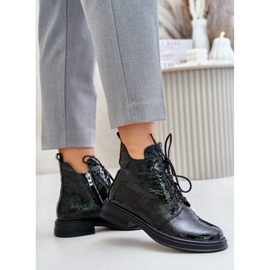 Botas Modelo Da LZ42-042 Barniz Verde Oscuro 2