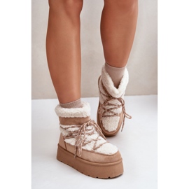 Botas de nieve Modelo HY867-63 Beige 2