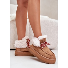 Modelo C3016 Botas de nieve camel marrón 2