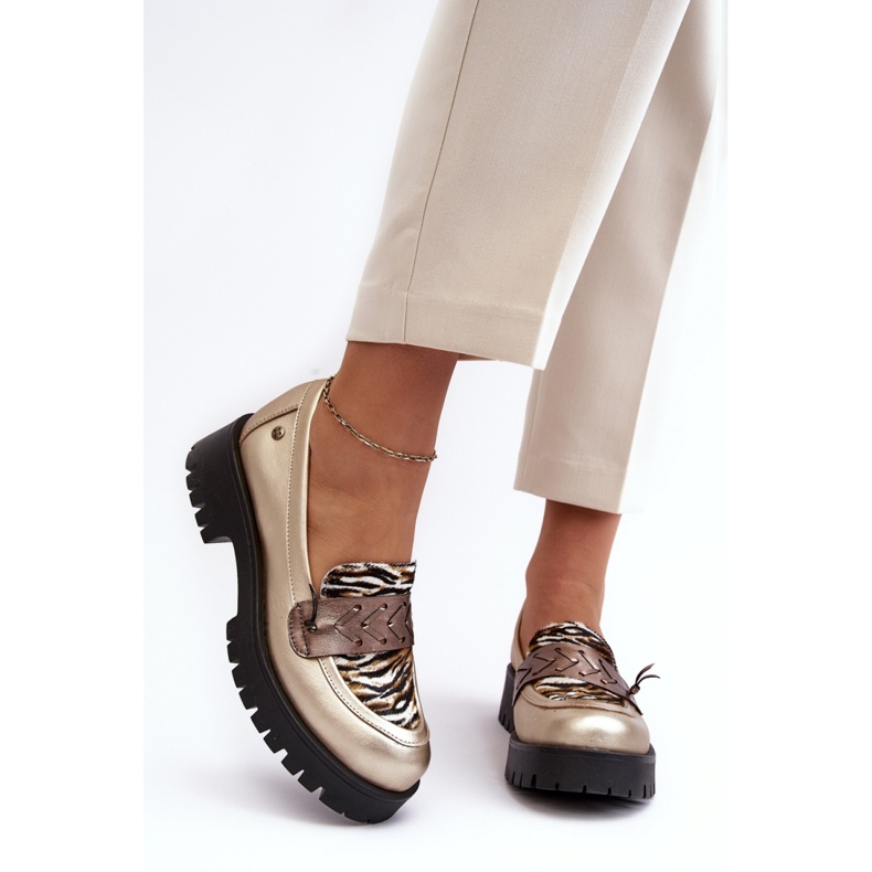 Maciejka 06195-25 Zapatos dorados amarillo 1