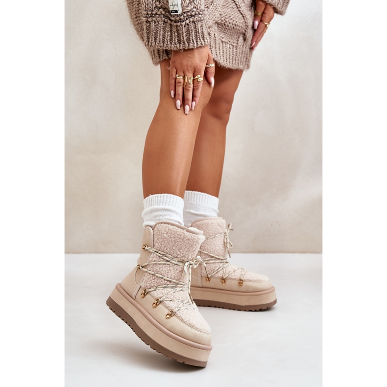 Botas de nieve Modelo 24889 Beige Claro 1