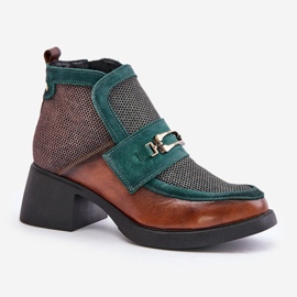 Step in style Botas Modelo Maciejka 06747-29 Marrón/Verde - Paso con estilo 2
