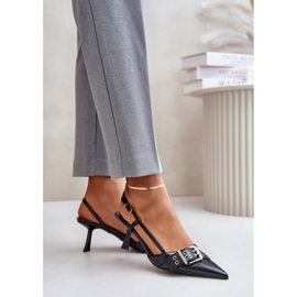 Tacones Altos Modelo P-1401 Negro 2