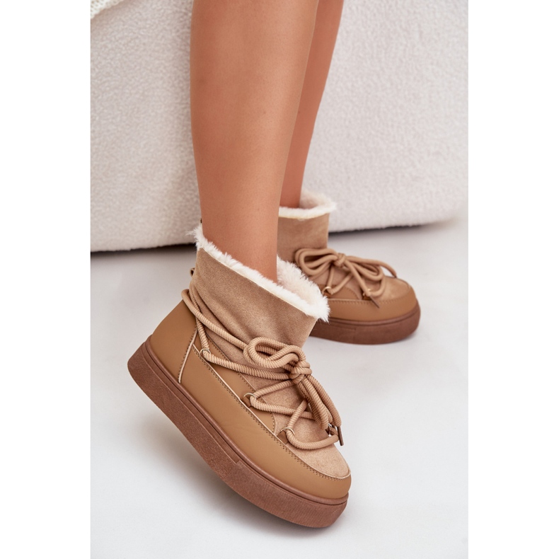 Modelo 8933 Botas de nieve camel marrón 1