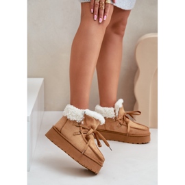Modelo 20209-4B Botas de nieve camel marrón 1