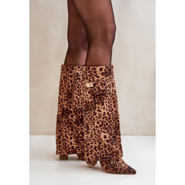Modelo 9501A Botas Leopardo Marrón 1