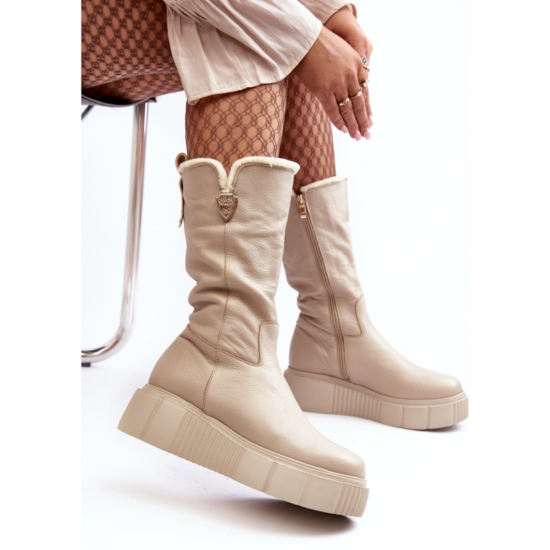 Modelo 70121 Botas beige 2