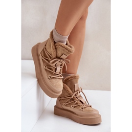 Botas de nieve Modelo 24882 Beige Oscuro 2
