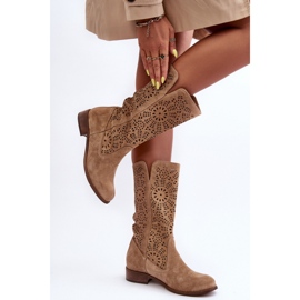 Botas Modelo Lewski 3366/2 Beige Velour 1