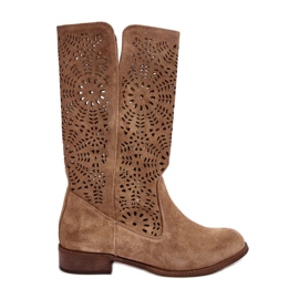 Botas Modelo Lewski 3366/2 Beige Velour 3