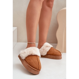 Pantuflas Modelo FA-181 Camel marrón 1
