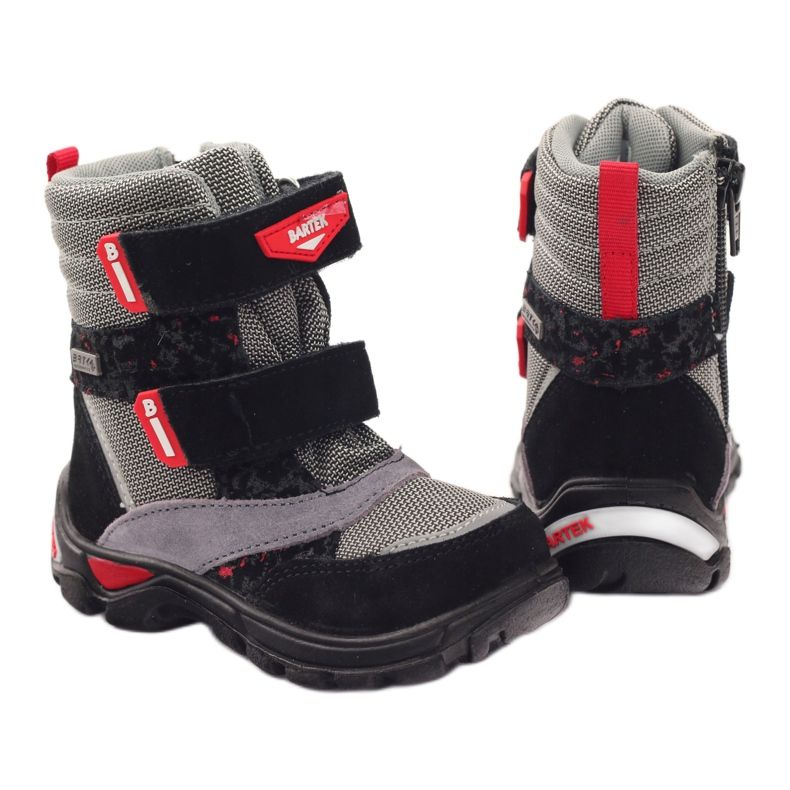Bartek Botas Botas impermeables 21473 negro rojo gris 2 Bartek Botas Botas impermeables 21473 negro rojo gris 2