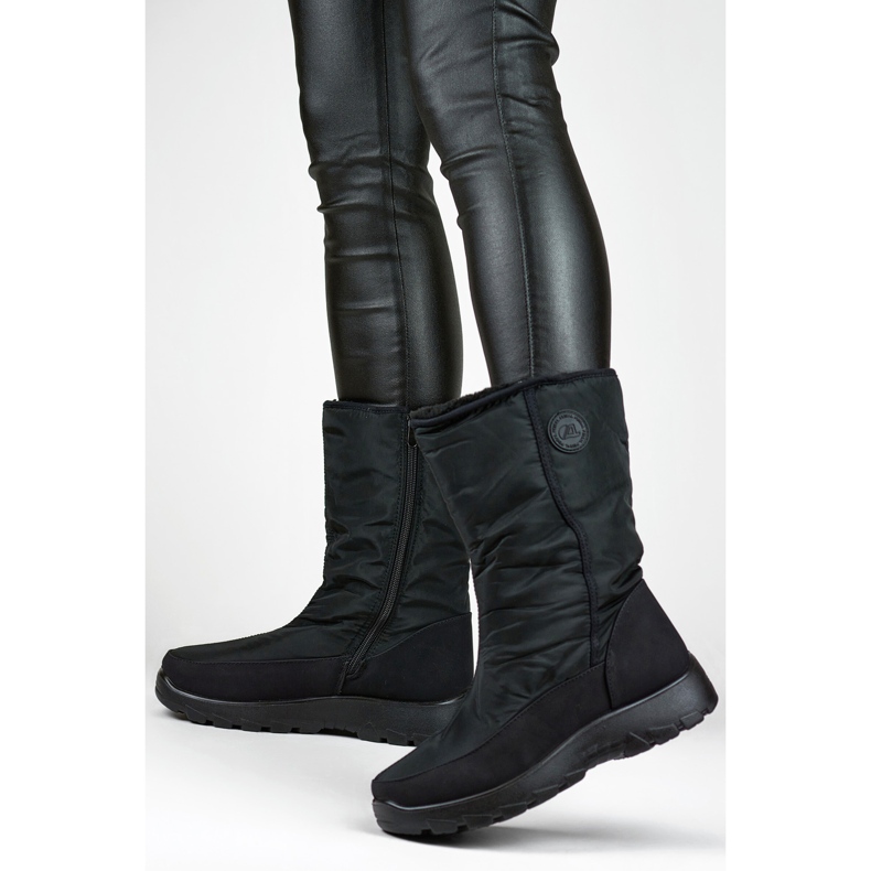 Botas de nieve para mujer forradas con pelo JS1-11A-B, negro 2