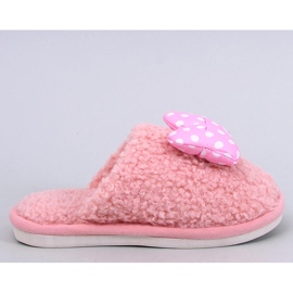 Zapatillas infantiles infantiles rosa con lazo. rosado 1