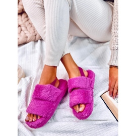Zapatillas de casa de mujer con elástico Rhodes Fucsia rosado 2