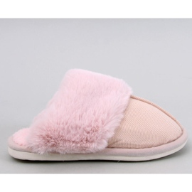 Pantuflas Allens Powder Pink de espiga con pelo rosa 1