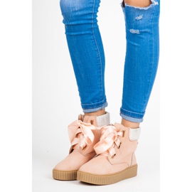 Vices Creepers con cordones rosa 2