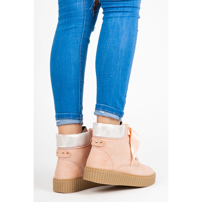 Vices Creepers con cordones rosa 1