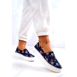 Zapatillas Mujer Slip On Memory Foam Big Star JJ276016 Azul Marino 2 Zapatillas Mujer Slip On Memory Foam Big Star JJ276016 Azul Marino 2