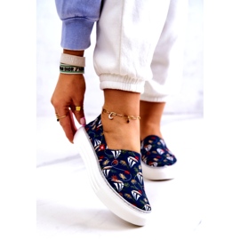 Zapatillas Mujer Slip On Memory Foam Big Star JJ276016 Azul Marino 1 Zapatillas Mujer Slip On Memory Foam Big Star JJ276016 Azul Marino 1